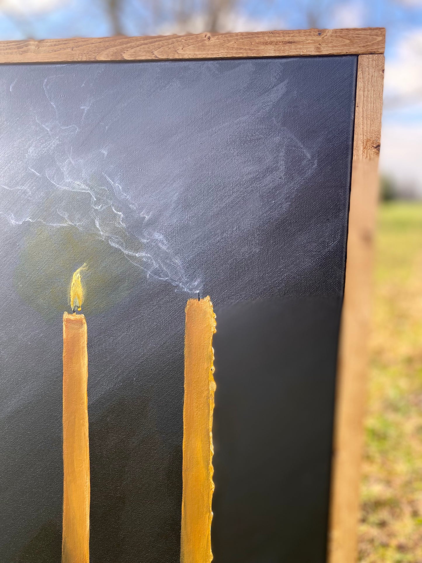 One Flame Taper Painting