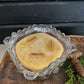 Beeswax Candle in Clear Glass Vintage