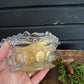 Beeswax Candle in Clear Glass Vintage