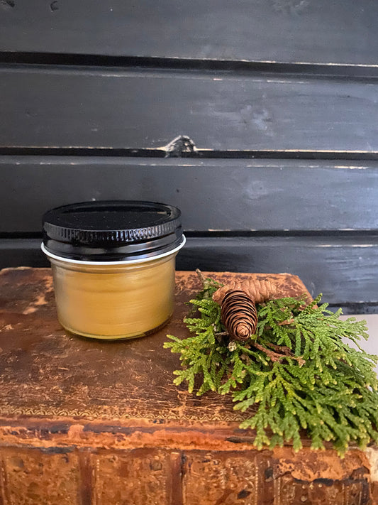Beeswax Candle in Jar with Black lid